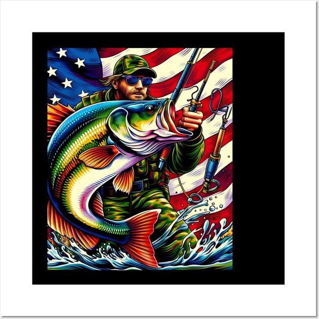 Celebrate Mardi Gras and show your love of fishing with this vibrant patriotic design Wall Art by click2print